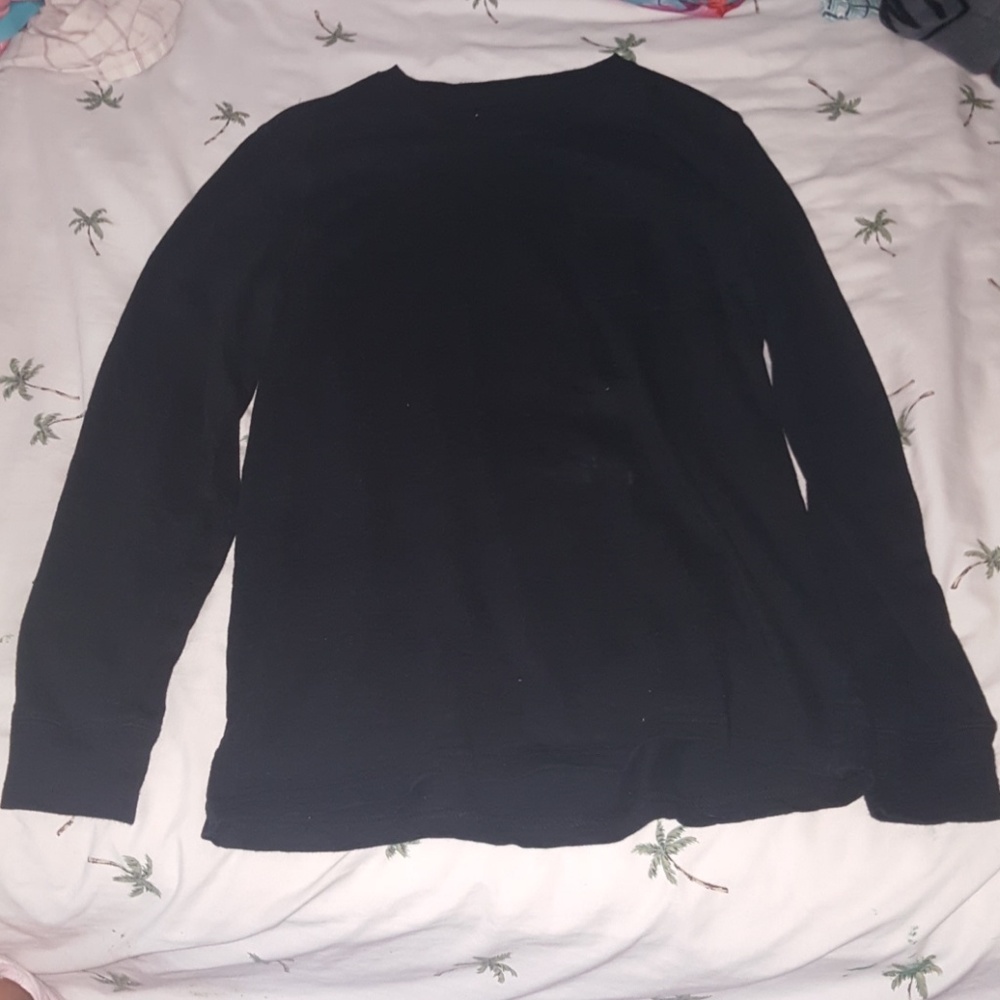 Mens Lanesboro Black Long Sleeve Shirt w/Pocket